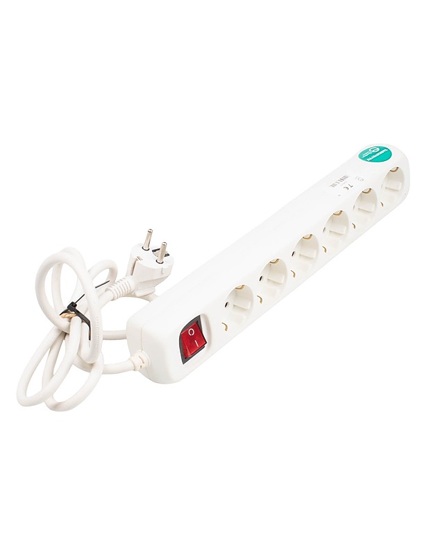 Maadoitettu jatkojohto, jossa 6 pistorasiapaikkaa  - Muu elektroniikka - 10105515758 - 0