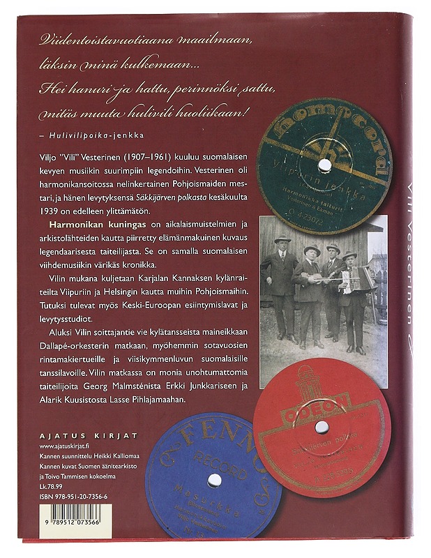 Harmonikan kuningas : Vili Vesterinen - Marko Tikka - Elämäkerrat ja muistelmat - 10105515755 - 1
