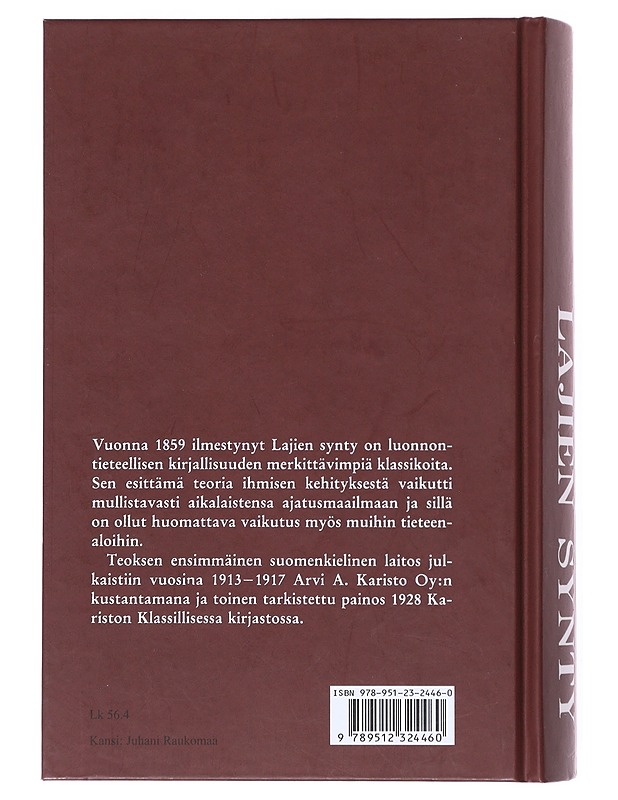 Lajien synty - Darwin, Charles - Tietokirjat ja oppaat - 10105515773 - 1