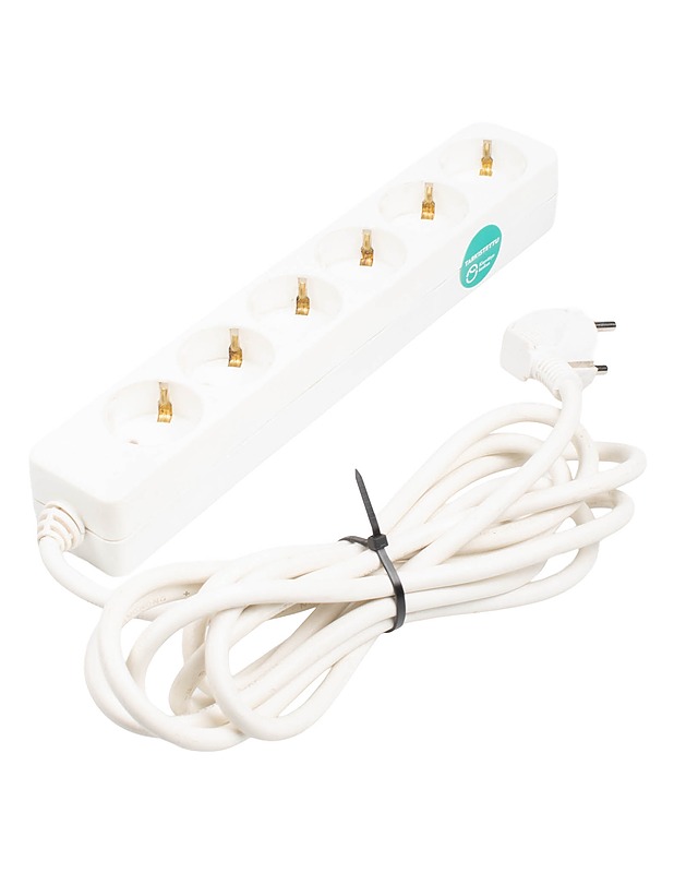 Maadoitettu jatkojohto, jossa 6 pistorasiapaikkaa  - Muu elektroniikka - 10105515802 - 0