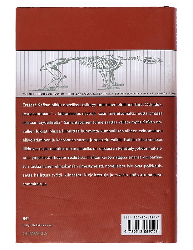 Nälkätaiteilija : novelleja - Kafka, Franz - Romaanit ja novellit - 10105515920 - 1