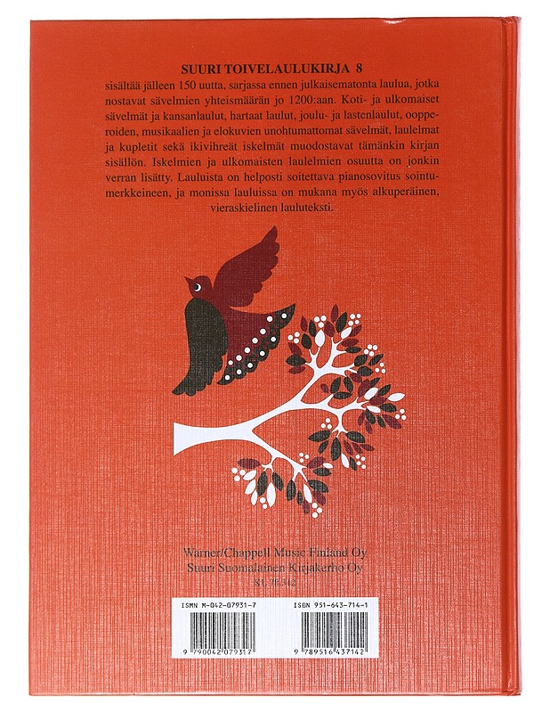 Suuri Toivelaulu Kirja 8 - Vuoristo, Aapeli - Harrastekirjat - 10105515981 - 1