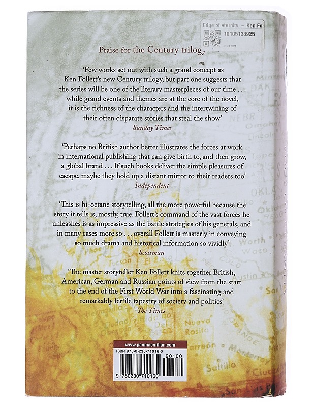 Edge of eternity - Ken Follett - Historiakirjat - 10105516028 - 1