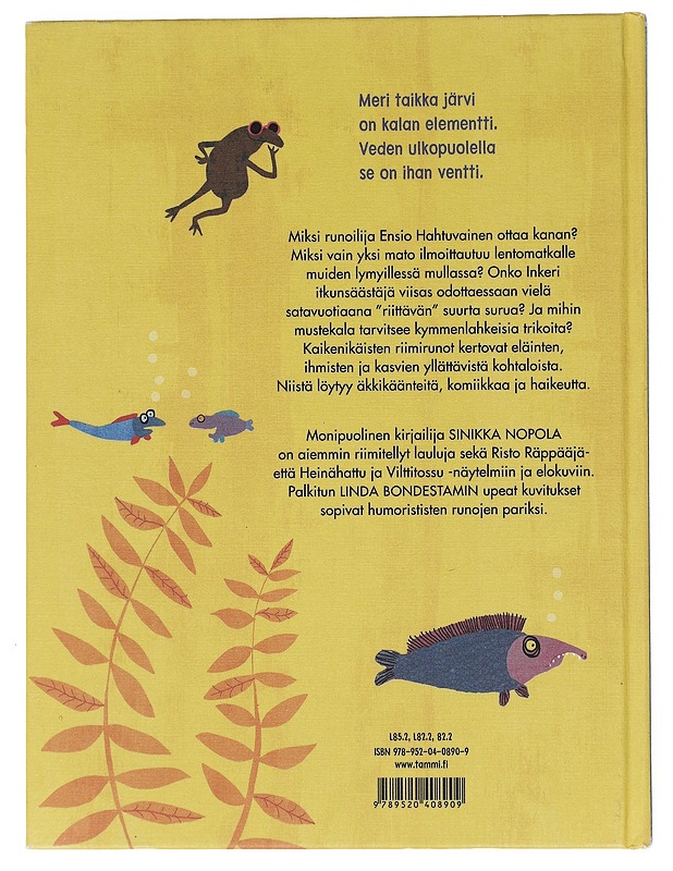 Mustekala löytää trikoot : riimirunoja - Nopola, Sinikka - Lastenkirjat - 10105516104 - 1