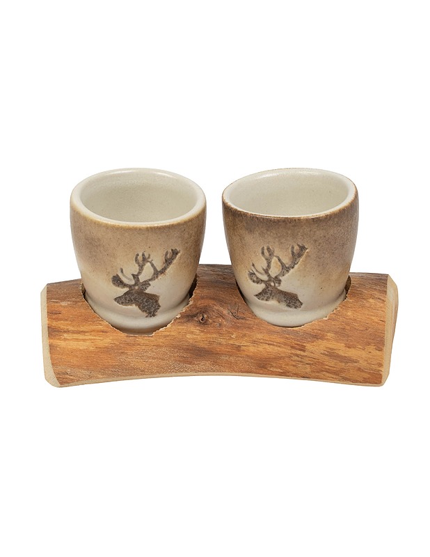 JAANA HEIKKILÄ SAVITYÖT shottilasit puisella telineellä - Lasit - 10105516125 - 0