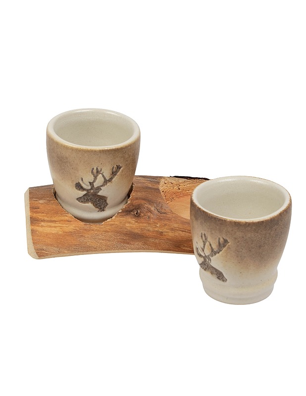 JAANA HEIKKILÄ SAVITYÖT shottilasit puisella telineellä - Lasit - 10105516125 - 1