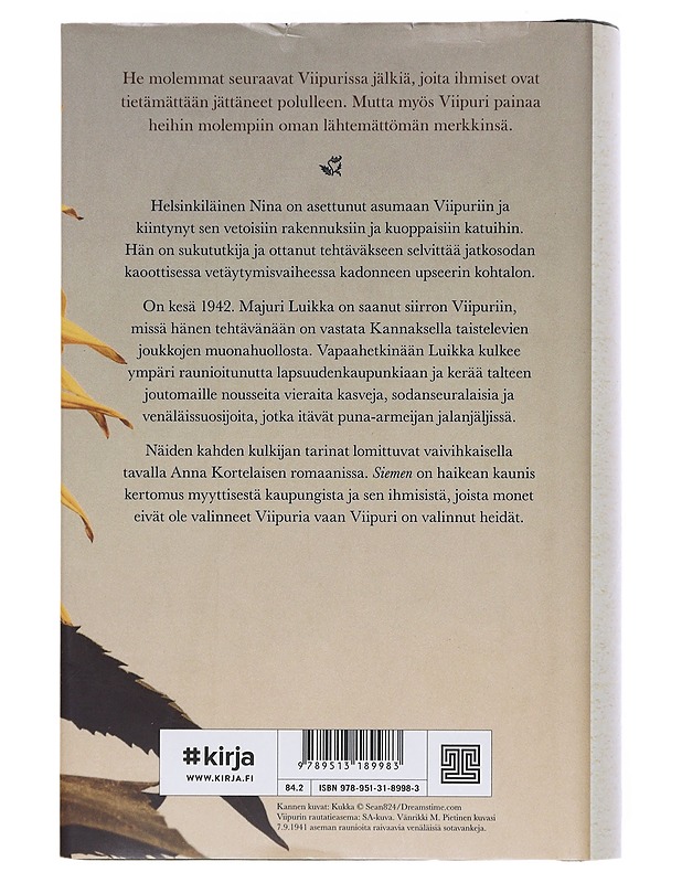 Siemen : romaani - Anna Kortelainen - Romaanit ja novellit - 10105516138 - 1