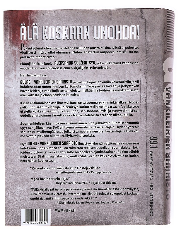 Gulag : vankileirien saaristo - Solzenitsyn, Aleksandr - Elämäkerrat ja muistelmat - 10105516180 - 1