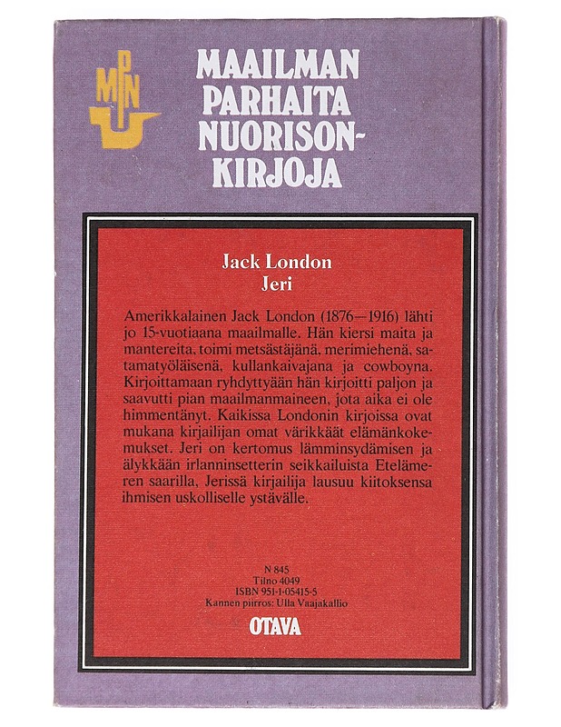 Jeri : erään koiran seikkailuja Etelämerellä - Jack London - Nuorten kirjat - 10105516188 - 1