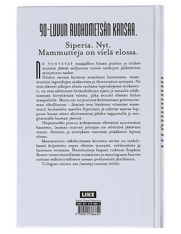 Mammutit. Kirja 1, Hopeaturkki - Baxter, Stephen - Fantasia- ja scifi - 10105516328 - 1