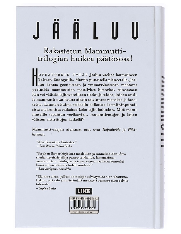 Mammutit. Kirja 3, Jääluu - Baxter, Stephen - Fantasia- ja scifi - 10105516335 - 1