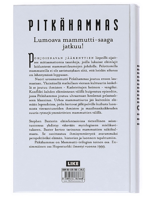 Mammutit. Kirja 2, Pitkähammas - Baxter, Stephen - Fantasia- ja scifi - 10105516338 - 1