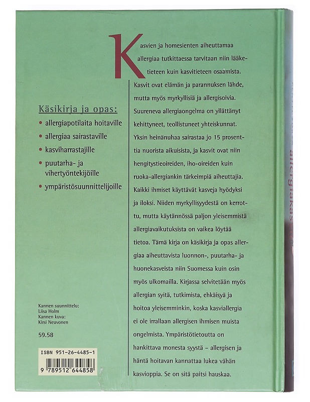 Kasviallergiat ja allergiakasvit - Haahtela, Tari - Tietokirjat ja oppaat - 10105516353 - 1