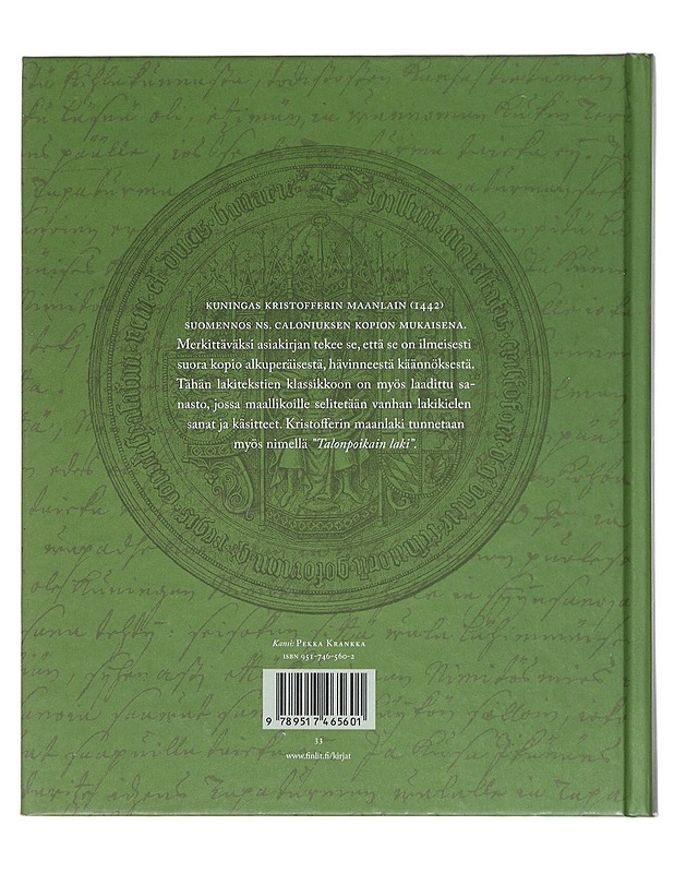 Talonpoikain laki : Kuningas Kristofferin maanlain - Esko Koivusalo - Historiakirjat - 10105516458 - 1
