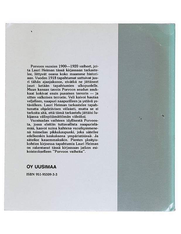 Porvoon vaiheita 1900-1920 - Lauri Heiman - Historiakirjat - 10105516494 - 1