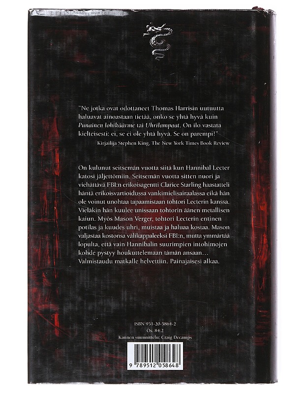 Hannibal - Harris, Thomas - Jännitys ja dekkarit - 10105516697 - 1