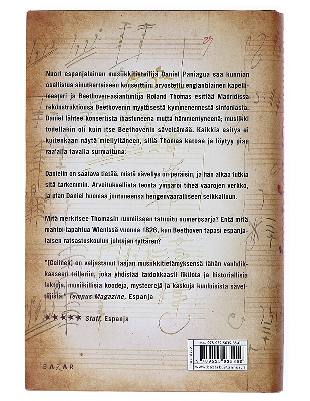 Kymmenes sinfonia - Gelinek, Joseph, salanimi - Jännitys ja dekkarit - 10105516699 - 1