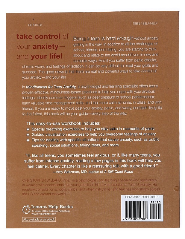 Mindfulness for teen anxiety - Christopher Willard - Tietokirjat ja oppaat - 10105516724 - 1