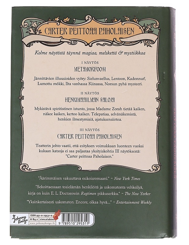 Carter peittoaa paholaisen - Gold, Glen David - Jännitys ja dekkarit - 10105516757 - 1