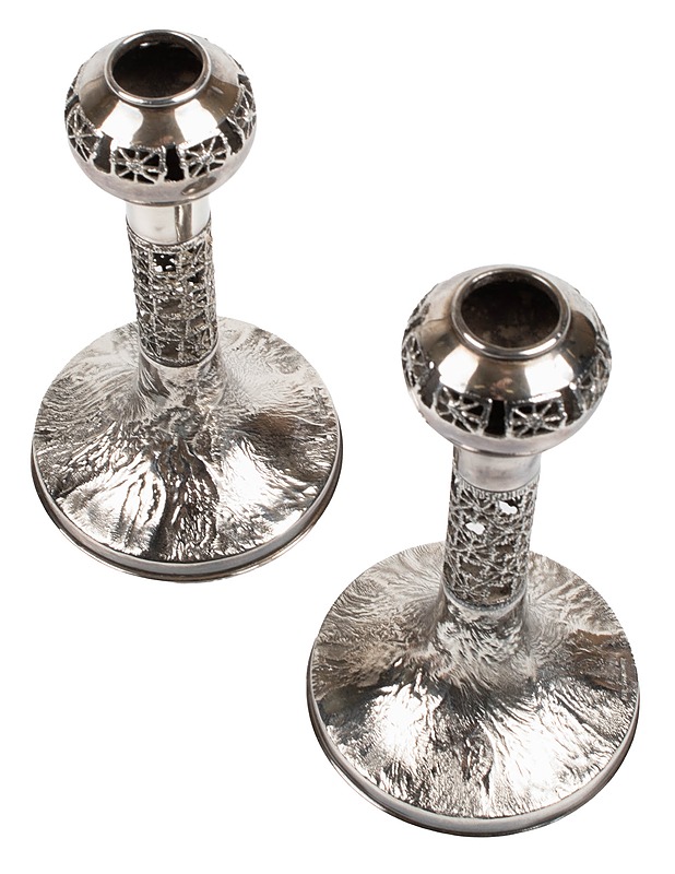 TURUN HOPEA Pitsi kynttilänjalat, 2 kpl - Kynttilänjalat - 10105516897 - 0