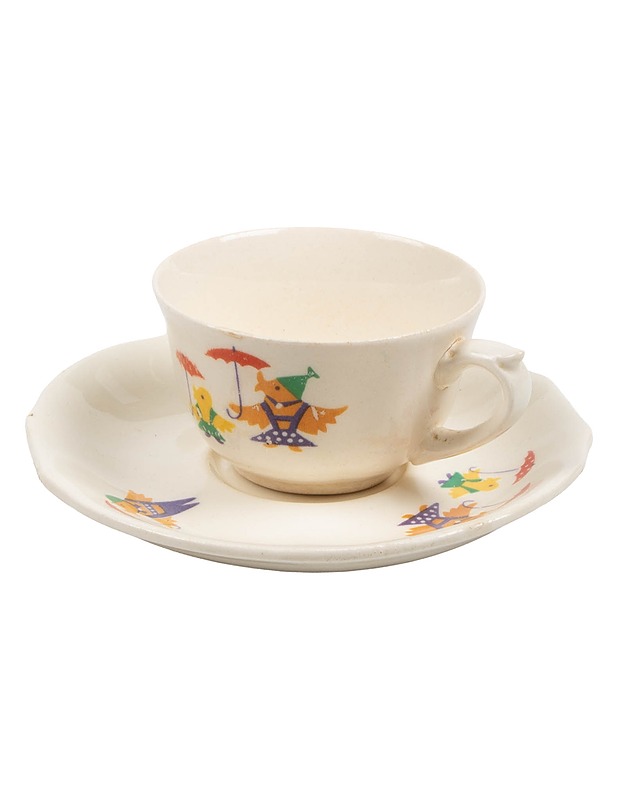 ARABIA Peukaloinen lastenkuppi ja aluslautanen - Designsuosikit - 10105516927 - 0