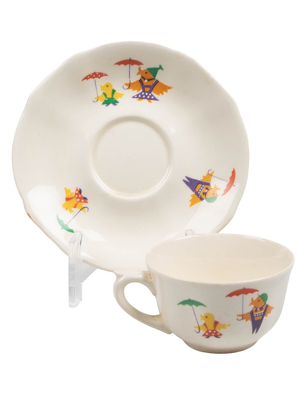 ARABIA Peukaloinen lastenkuppi ja aluslautanen - Designsuosikit - 10105516927 - 1