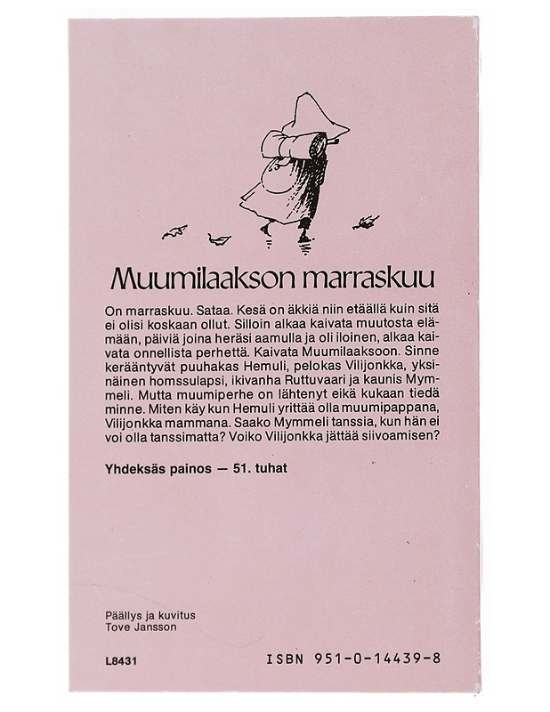 Muumilaakson marraskuu - Jansson, Tove - Lastenkirjat - 10105516943 - 1