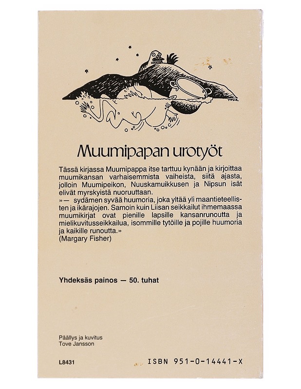 Muumipapan urotyöt - Jansson, Tove - Lastenkirjat - 10105516965 - 1