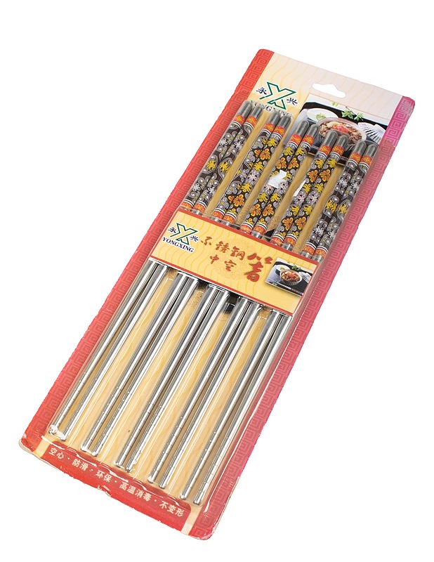 Metalliset syömäpuikot, 5 paria - Aterimet - 10105517006 - 0