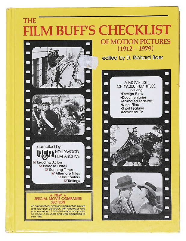 Film Buff's Checklist of Motion Pictures, 1912-79 - Musiikki- ja elokuvakirjat - 10105517014 - 0