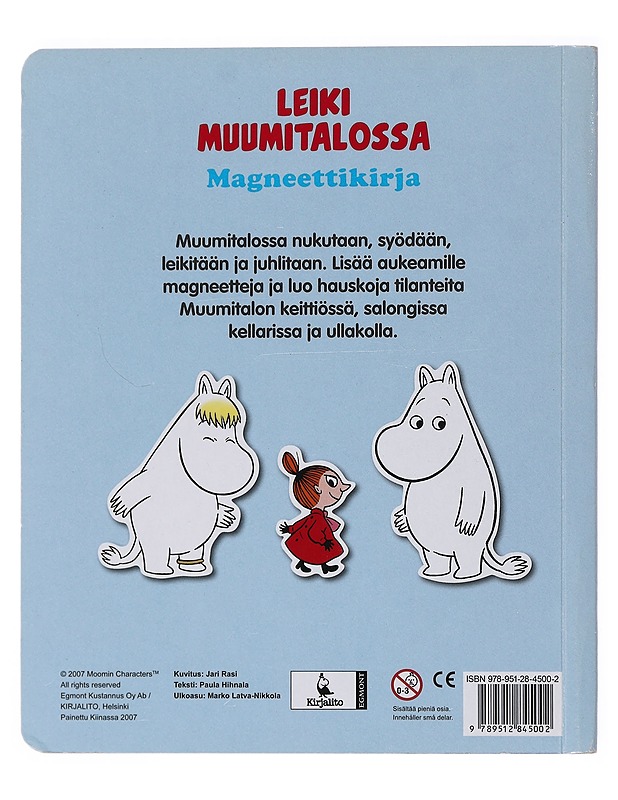 Leiki Muumitalossa : magneettikirja - Rasi, Jari - Lastenkirjat - 10105517024 - 1
