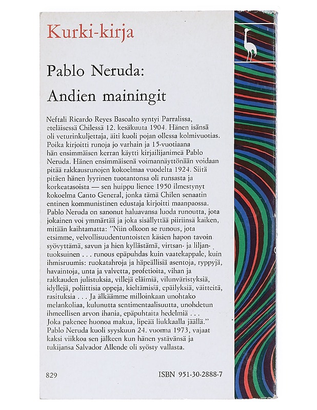 Andien mainingit - Neruda, Pablo - Romaanit ja novellit - 10105517028 - 1