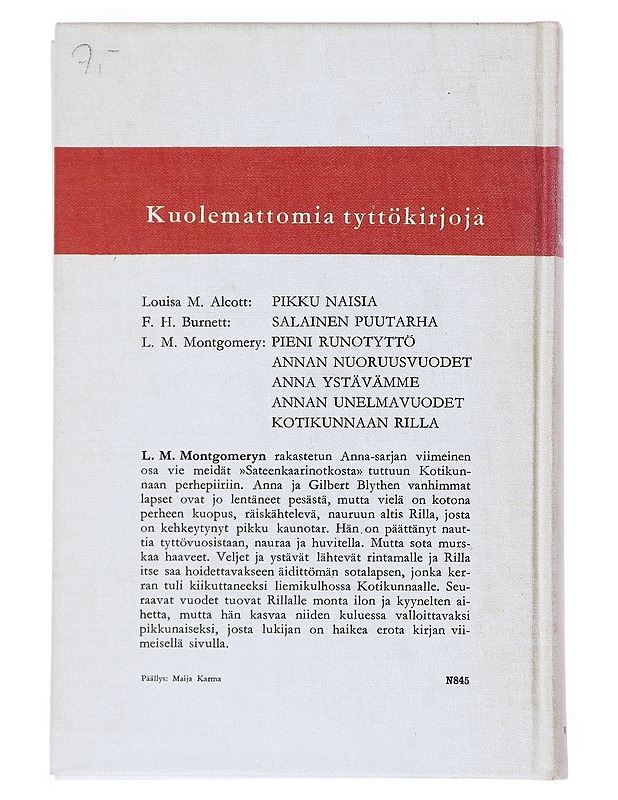 Kotikunnaan Rilla - Montgomery , L. M. - Romaanit ja novellit - 10105517098 - 1