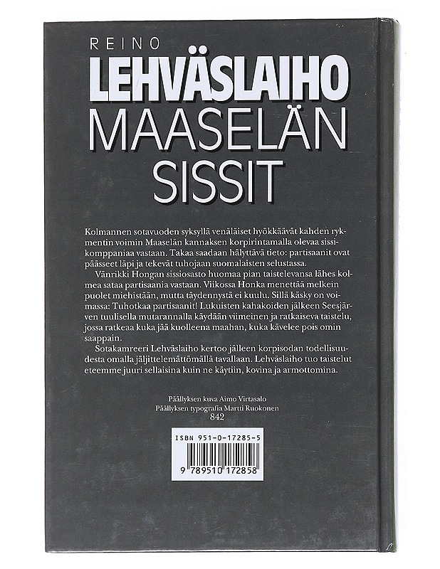 Maaselän sissit : romaani - Reino Lehväslaiho - Romaanit ja novellit - 10105517106 - 1