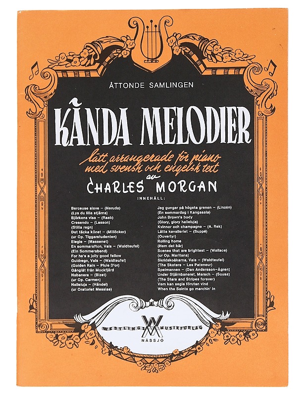 Kända melodier - Åttonde samlinge - Musiikki- ja elokuvakirjat - 10105517113 - 0