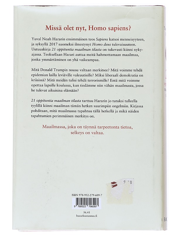 21 oppituntia maailman tilasta - Harari, Yuval Noah - Tietokirjat ja oppaat - 10105517201 - 1