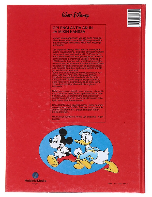 Opi englantia Akun ja Mikin kanssa - Disney, Walt - Lastenkirjat - 10105517218 - 1