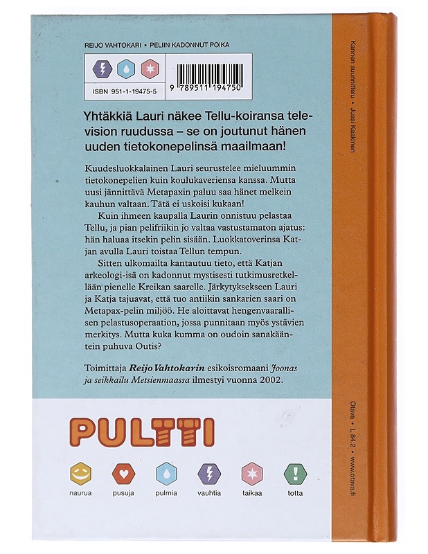 Peliin kadonnut poika - Reijo Vahtokari - Jännitys ja dekkarit - 10105517423 - 1