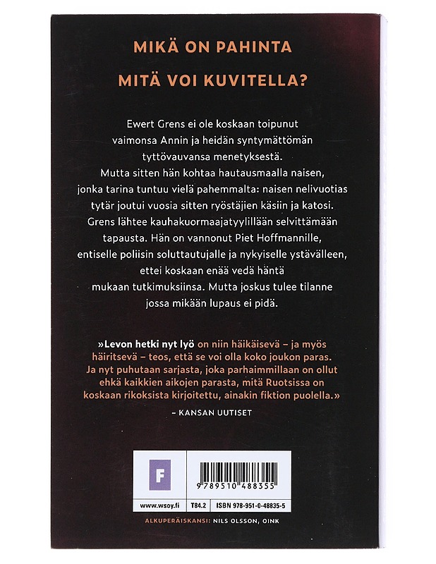 Levon hetki nyt lyö - Roslund, Anders - Jännitys ja dekkarit - 10105517456 - 1