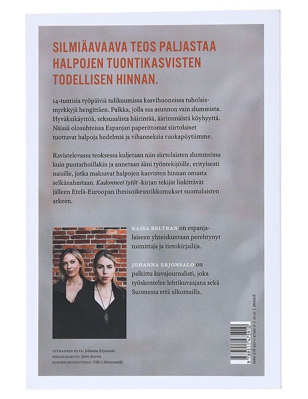 Katkerat puutarhat : Euroopan riistettyjen siirtotyöläisten tarina - Beltran, Kaisa - Tietokirjat ja oppaat - 10105517464 - 1