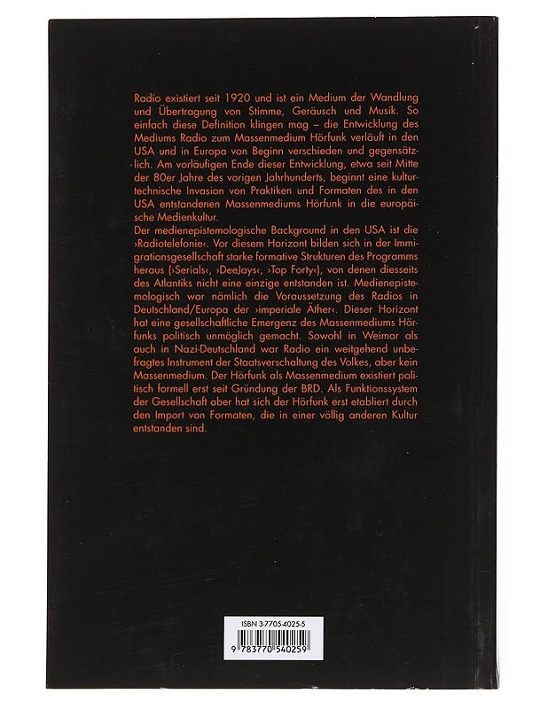 Das Radio - Wolfgang Hagen - Historiakirjat - 10105517487 - 1