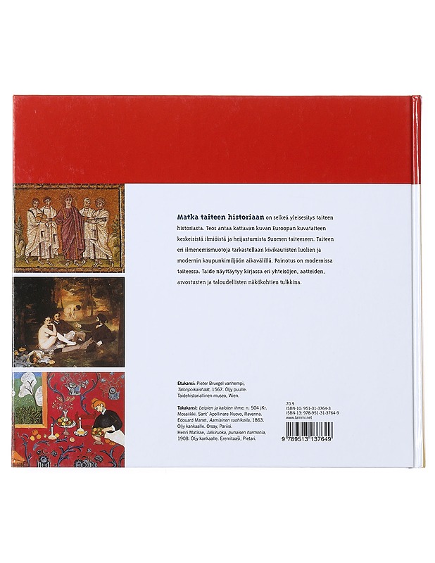 Matka taiteen historiaan - Marjatta Tolonen - Historiakirjat - 10105517477 - 1