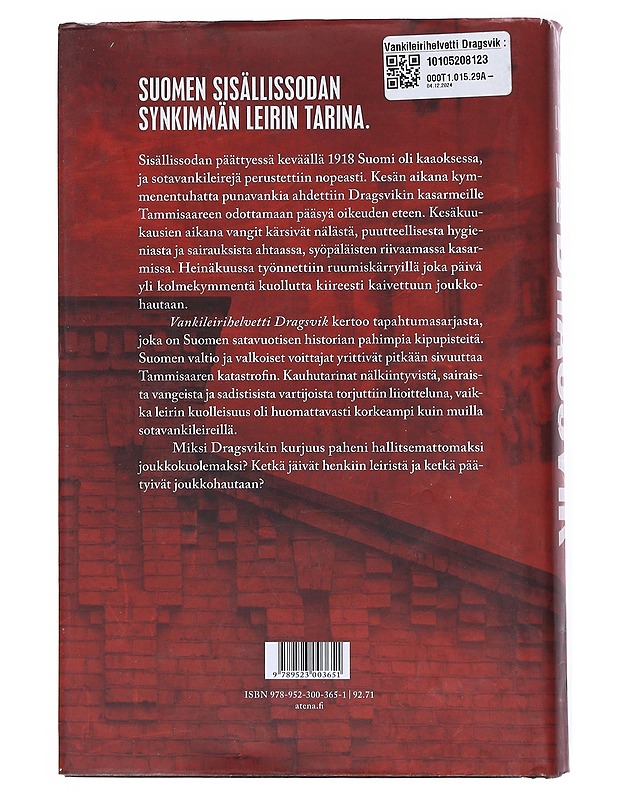 Vankileirihelvetti Dragsvik - Sture Lindholm - Historiakirjat - 10105517550 - 1