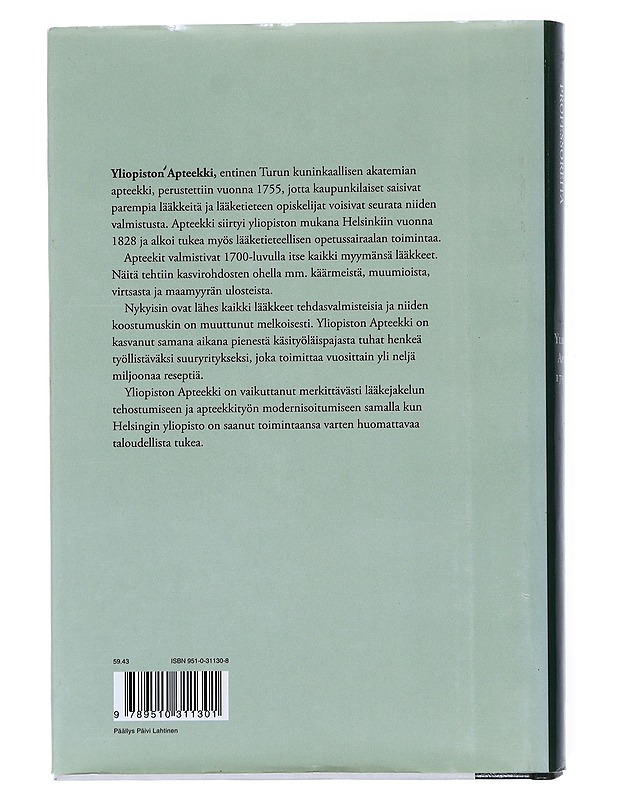 Apteekkareita, lääkkeitä ja professoreita - Jukka Muiluvuori - Historiakirjat - 10105517647 - 1