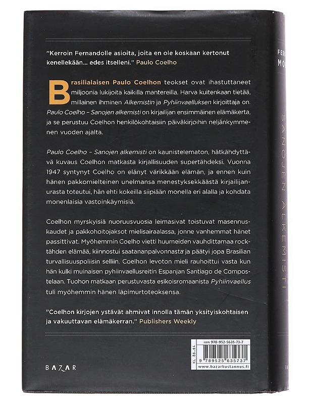 Paulo Coelho : sanojen alkemisti - Morais, Fernando - Elämäkerrat ja muistelmat - 10105517679 - 1