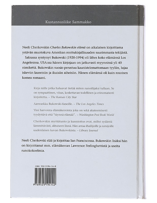 Charles Bukowskin elämä - Cherkovski, Neeli - Tietokirjat ja oppaat - 10105517714 - 1