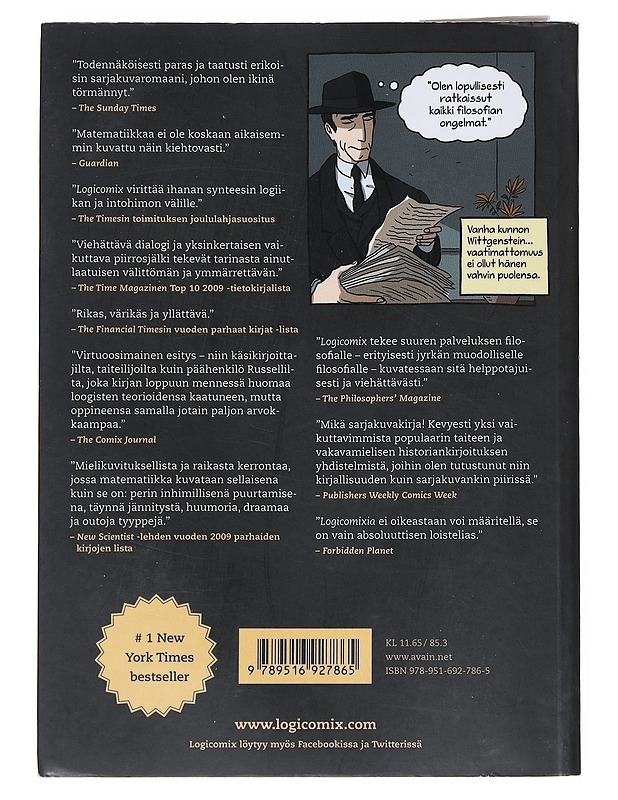 Logicomix : nerouden ja hulluuden rajalla - Doksiadis, Apostolos - Sarjakuvat - 10105517962 - 1