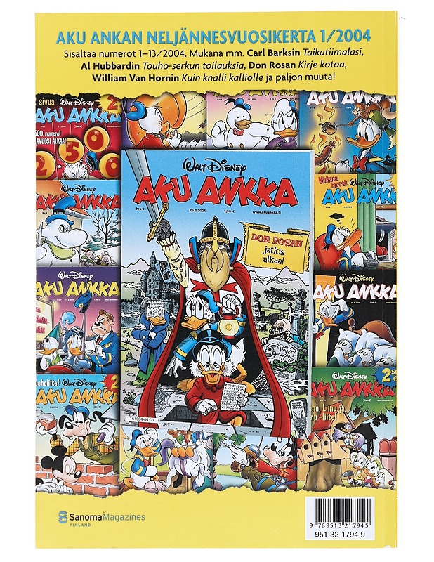 Aku Ankka neljännesvuosikerta 1/2004, lehdet nro: 1-13 - Walt Disney               - Sarjakuvat - 10105517987 - 1
