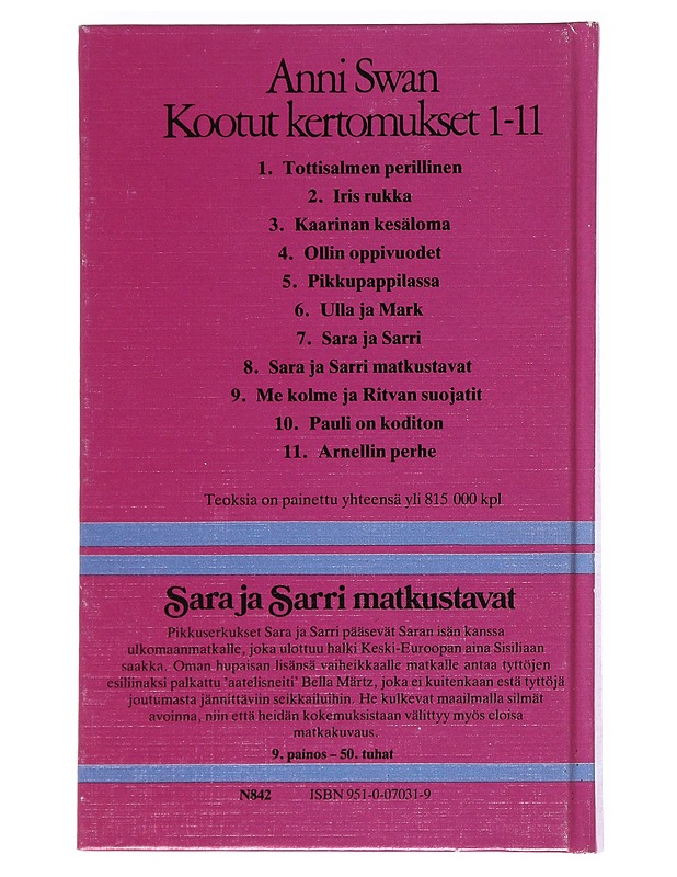 Sara ja Sarri matkustavat - Anni Swan - Nuorten kirjat - 10105518022 - 1