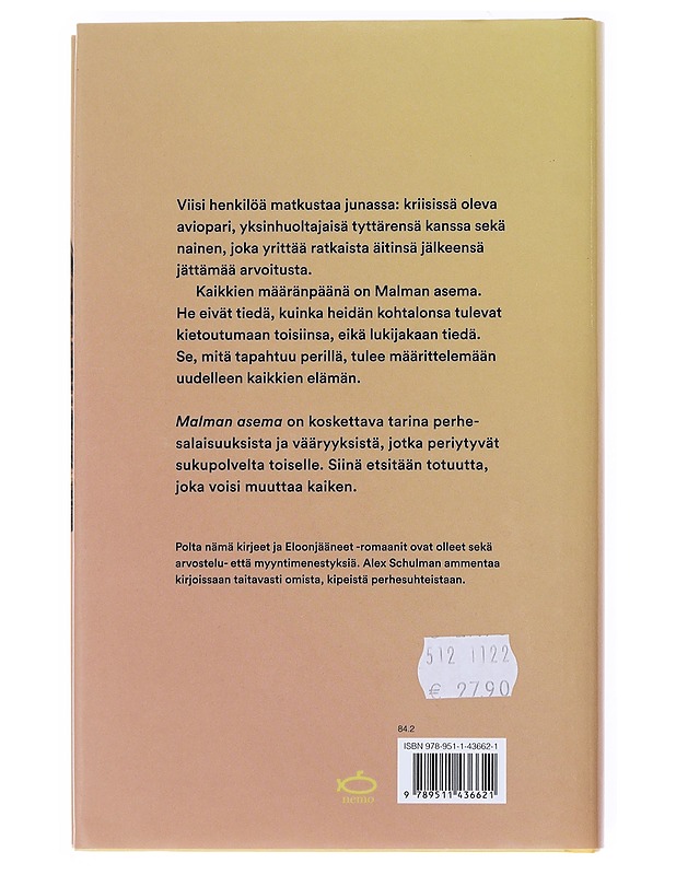 Malman asema - Schulman, Alex - Romaanit ja novellit - 10105518028 - 1